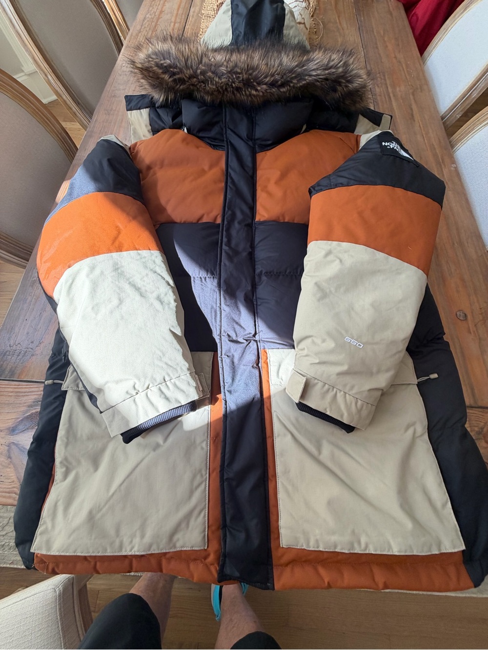NORTH FACE CAFE CARAMEL 550 DOWN PARKA MENS XL NWOT EXCELLENT CONDITION RET$699